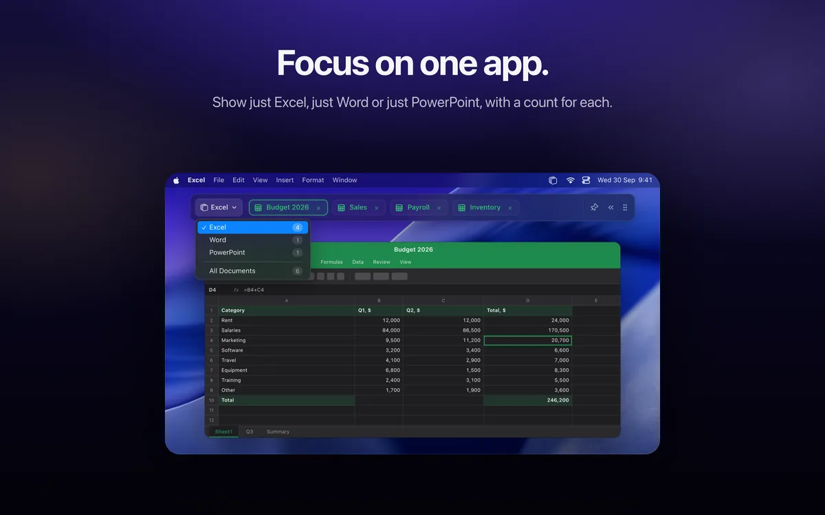 专注于一个 app。